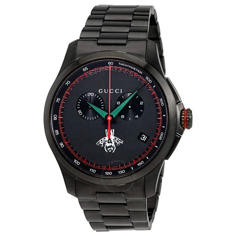 gucci g-timeless chronograph black dial mens watch|Gucci 38mm gold timeless watch.